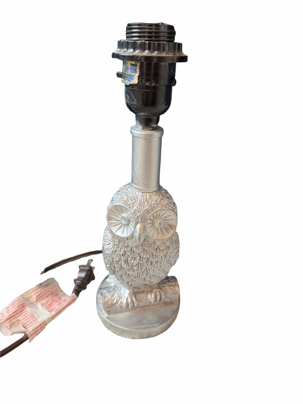 Silver Owl Table Small  Lamp.